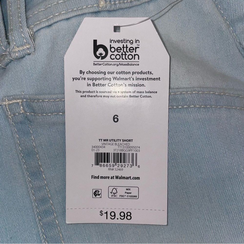 Time & Tru Utility Jean Shorts - Picture 5 of 5